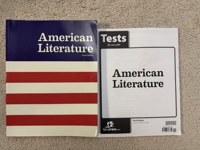 American Literature Third Edition BJU Press Textbook with Bound Test Booklet Set