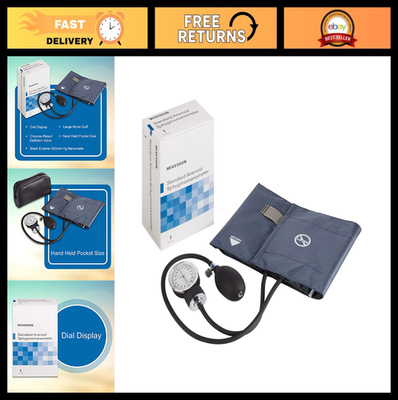 #ad Aneroid Sphygmomanometer with Large Cuff Navy Blue 34 50 cm Blood Pressure Mo $50.99