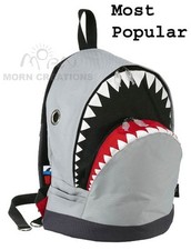 SHARK Backpack LARGE Morn Creations Great White GREY week killer whale dancing