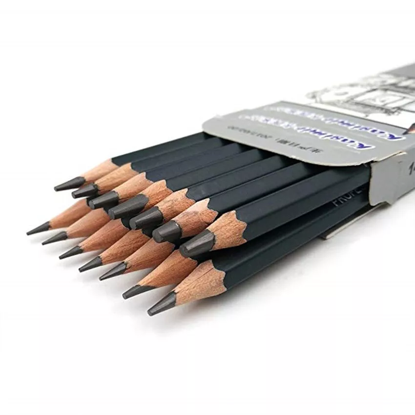 14Pc Sketch Drawing Pencil Set 12B/10B 8B 7B 6B 5B 4B 3B 2B 1B HB 2H Black  4H/6H