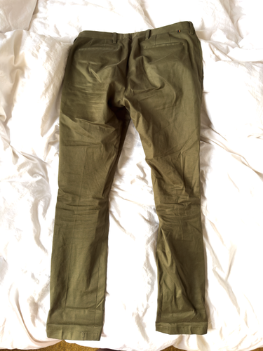 Paul Smith Khaki Green Cotton-Blend Chinos 30R Made in Portugal - Picture 2 of 4