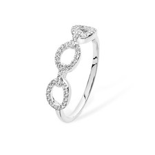 Sterling Silver Stone Set Fancy Ring with Cubic Zirconia
