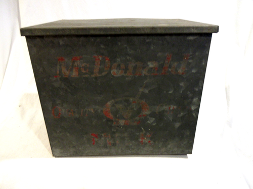 Vintage McDonald Molkerei Thermo Milchflasche Veranda Eimer