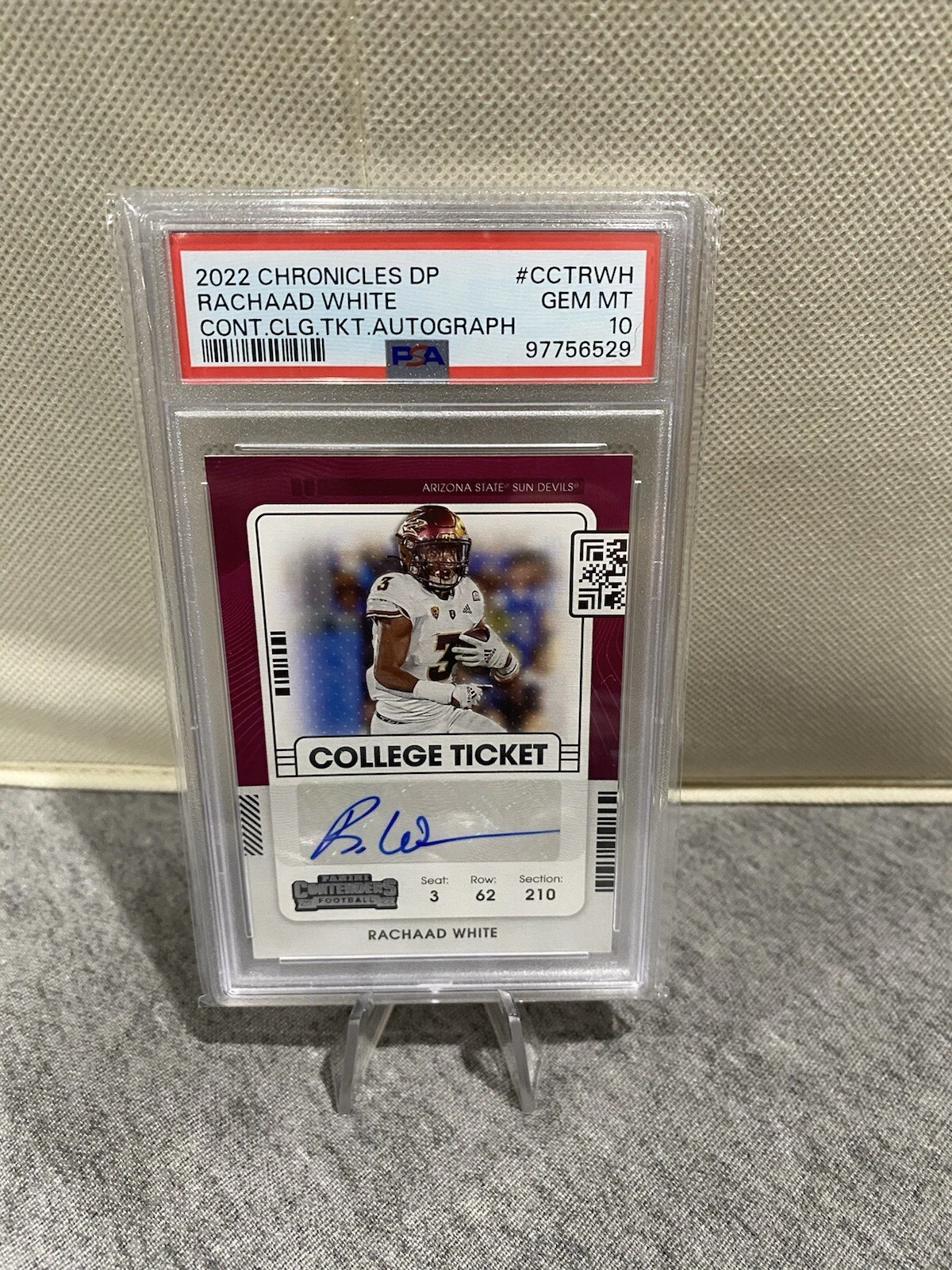 Rachaad White Panini Chronicles Draft Picks Contenders College Ticket Autographs #CCTRWH Base
