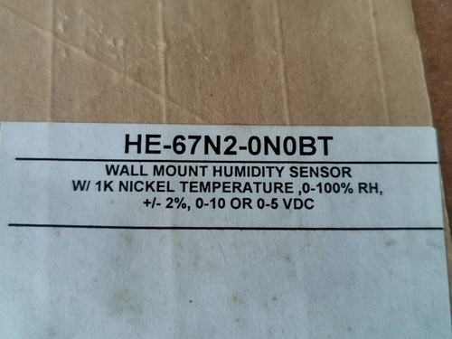 Sensor de humedad de montaje en pared Johnson Controls HE-67N2-0N0BT - Imagen 3 de 12