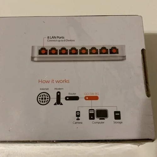 New D-Link Dlinkgo GO-SW-8G 8 Port Gigabit Desktop Switch Sealed - Picture 4 of 8