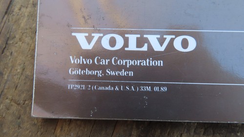 1989 Volvo 240 Owners Manual 1989 240 - Picture 10 of 14