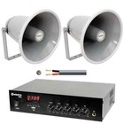 Outdoor PA Speaker System 2x15W Tannoy Horn Speakers Weatherproof Portable