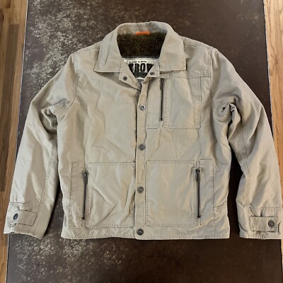 Oxbow men s Vintage 100% Cotton Jacket Sherpa Lined Compare to Carhartt Sz Large