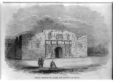 8" x 10" 1844 Photo Texas: Church of Alamo, San Antonio de Bexar