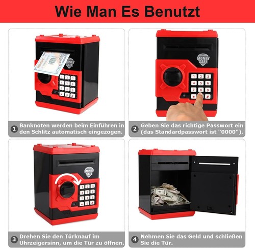 Electronic Digital Money Box XXL Kids Safe With Code For 3+ Years C864 - Picture 6 of 9