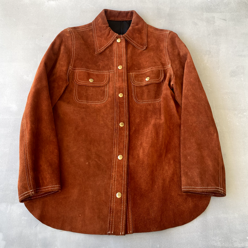 Vintage Suede Jacket Womens 12 Western Ranchman Outfitters Brown Lined