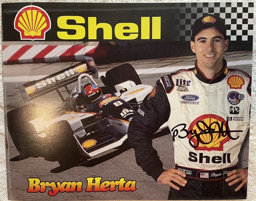 BRYAN HERTA signed 1998 Shell Indy Car Postcard 8X10 - Picture 1 of 3