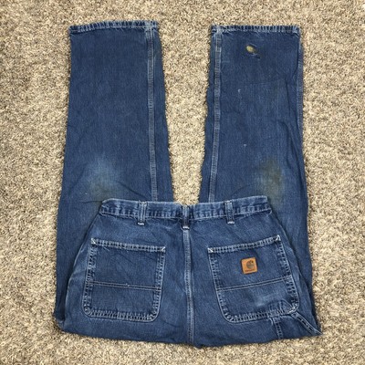 Details about 2 Carhartt 383-20 Dungaree Fit Work Pants 44x28 Dark Blue VG Condition * Details about 2 Carhartt 383-20 Dungaree Fit Work Pants 44x28 Dark Blue VG Condition *