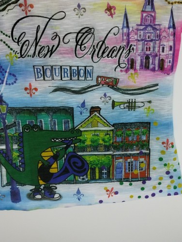 Kids New Orleans Bourbon Street Graphics Design T Shirt For Girls - Picture 11 of 24