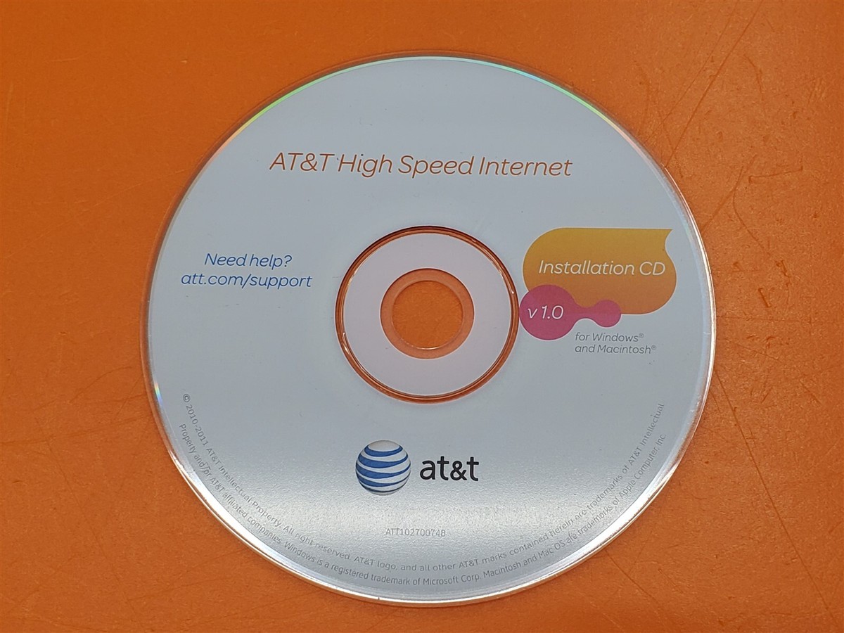 AT&T High Speed Internet Version 1.0 Installation CD Disc