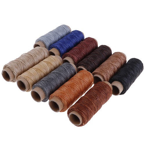50m/Roll Leather Sewing Flat Waxed Thread Wax String Hand Stitching Craft 150 DB - Picture 3 of 19