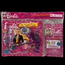 Barbie StickerZine Retired Collectible Album w 28 Stickers Sealed Set BRAND NEW