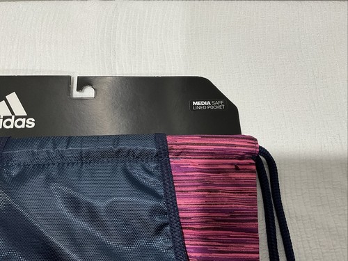 Adidas Unisex Alliance ll Sackpack Backpack In Hot Pink/Navy Blue Back To School - Picture 5 of 10