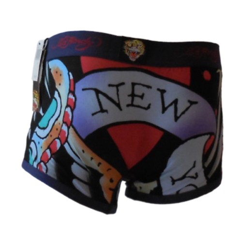 Ed Hardy Trunk Underwear New York Tattoo Print Mens Small - Picture 2 of 3