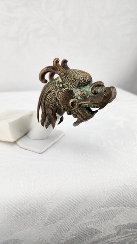 ANTIGUO ARTEFACTO DE BOQUILLA DE AGUA DE COBRE BUDISTA TIBETANO - Imagen 13 de 24