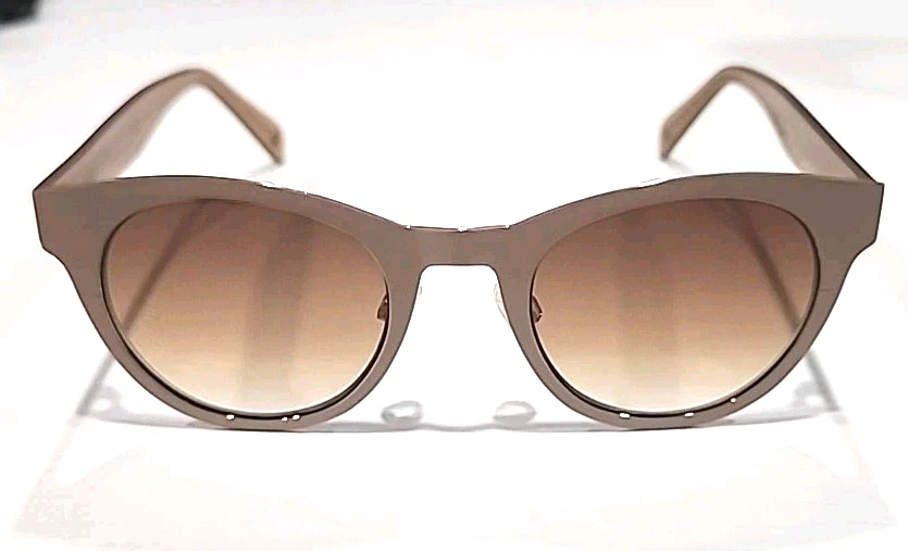 Gafas de sol CAROLINA LEMKE Berlin CL1750-3 beige redondas marrones ojos de gato Foto 2 de 4