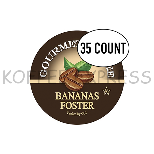 Bananas Foster Flavored Coffee, 35 Single Serve Cups - Afbeelding 1 van 3