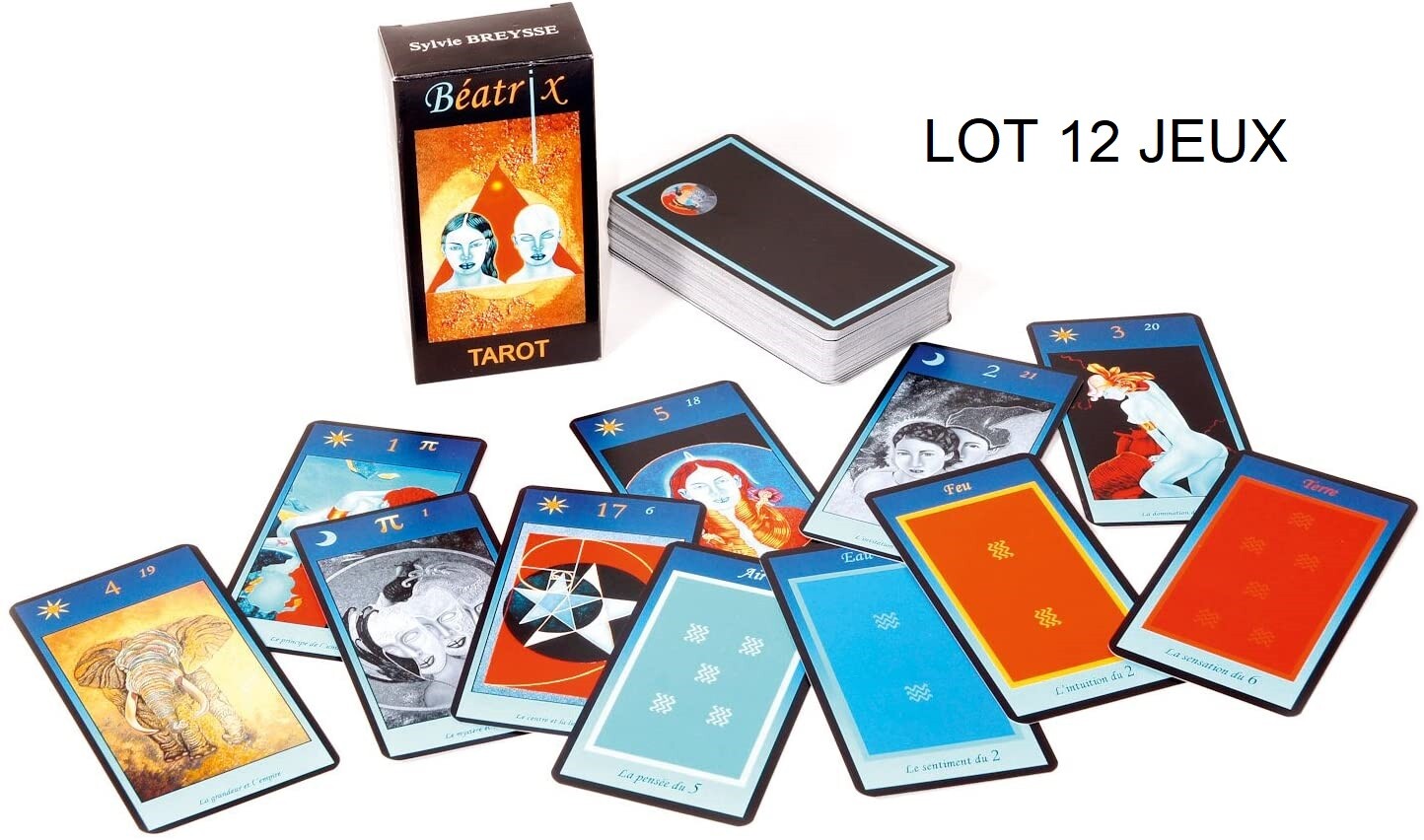 Tarot BEATRIX x12 Jeux ésotérisme pour soirées divination et salons