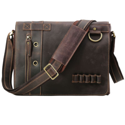 Mens Bull Cowhide Leather Tote Briefcase Laptop 15/" Bag Messenger Shoulder Cases