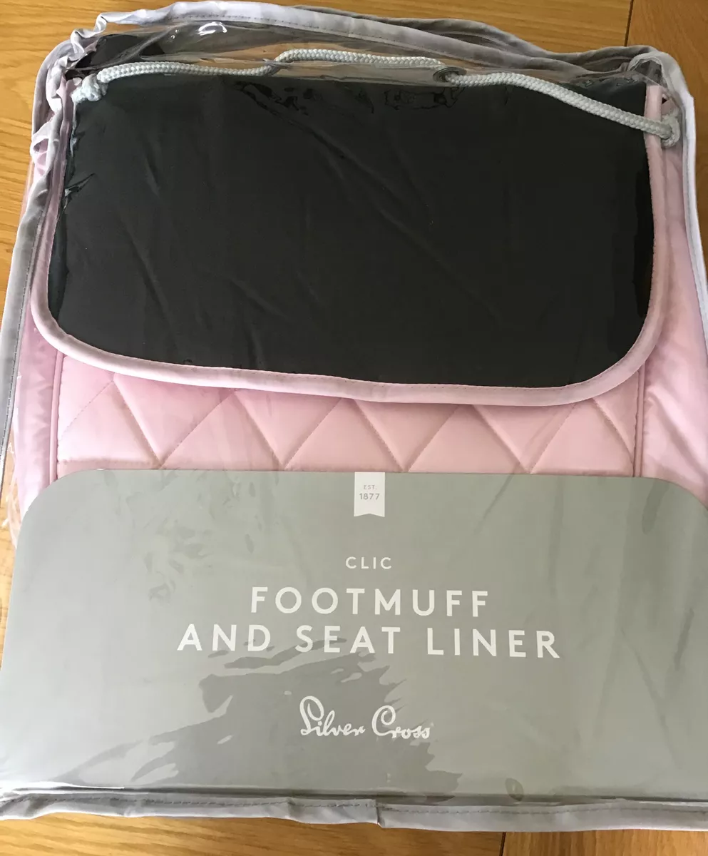 Silver Cross Clic Pink Footmuff And Seat Liner BRAND NEW