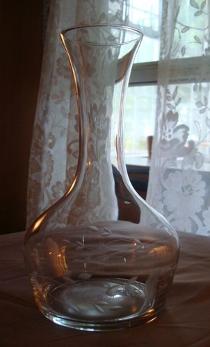 Vintage 80s Princess House Crystal Retired Heritage #493 Wine Carafe Clear Mint - Picture 3 of 3
