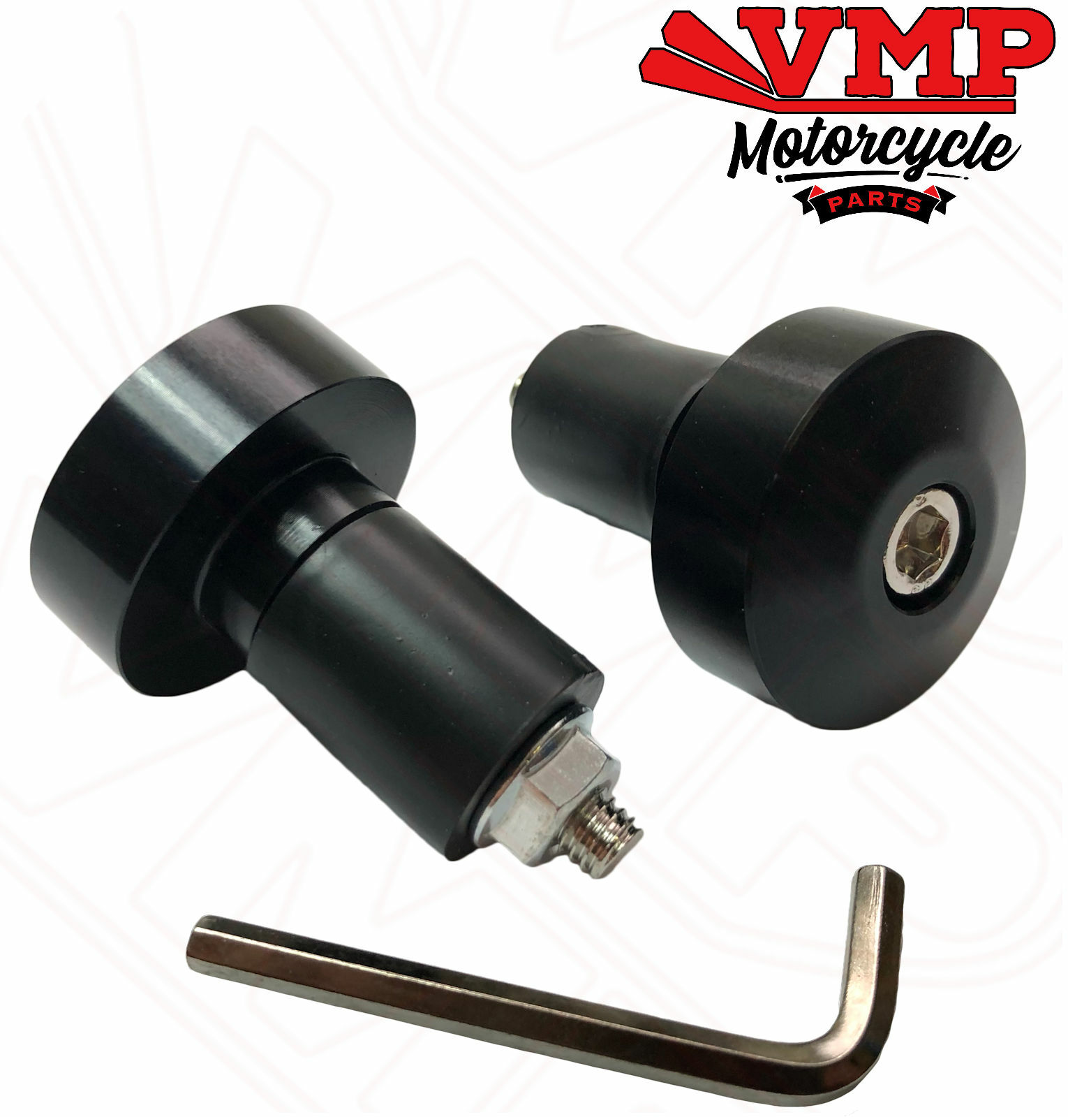 Motorcycle Bar End Handlebar Weights 17mm Universal Scooter Black Alloy