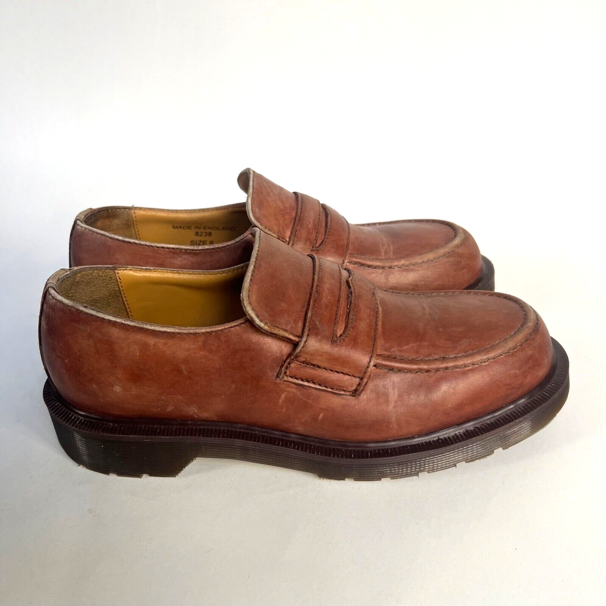 Dr.Martens 厚底 UK5 1461 Made in England Denver Leather Oxford Shoes in Brown