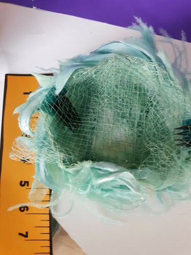 Splendid Shag and Feather Vintage Hat Very Small Size Pretty Blue - Picture 6 of 6