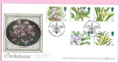 1993 BENHAM BLCS83b FDC - ORCHIDS - Shs ROYAL BOTANIC GARDEN, EDINBURGH - Bild 1 von 3