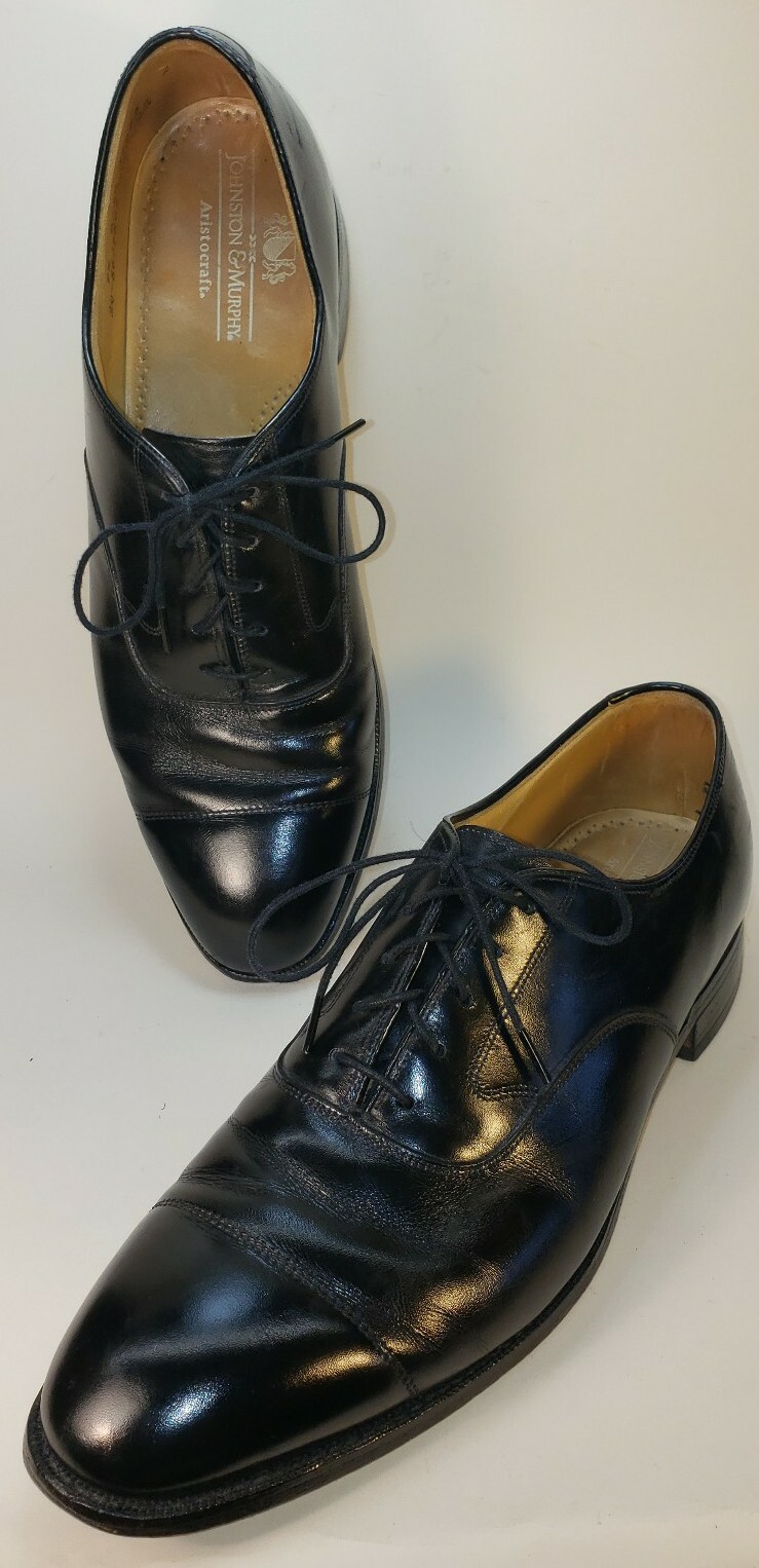 SAOLA Johnston & Murphy Aristocraft Cap Toe Oxford Uomo Taglia 9.5B 2A Mod. 34472 USA