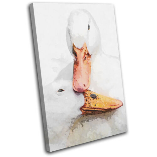 Minimal Farm Duck Love Animals SINGLE CANVAS WALL ART Picture Print - Picture 1 of 1