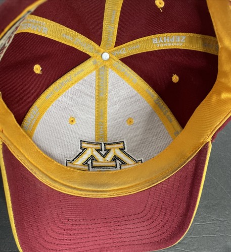 RARE Vintage Zephyr The Minnesota Gophers Embroidered Maroon Hat Cap One Size - Picture 7 of 8