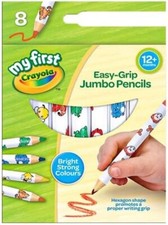 My First Crayola 8 Easy Grip Jumbo Pencils Hexagon Shape  Colour Draw 1yr+