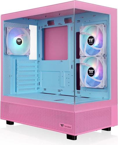 View 270 plus TG ARGB Mid Tower Chassis; 3X120Mm ARGB Lite Fans Included; 360Mm 