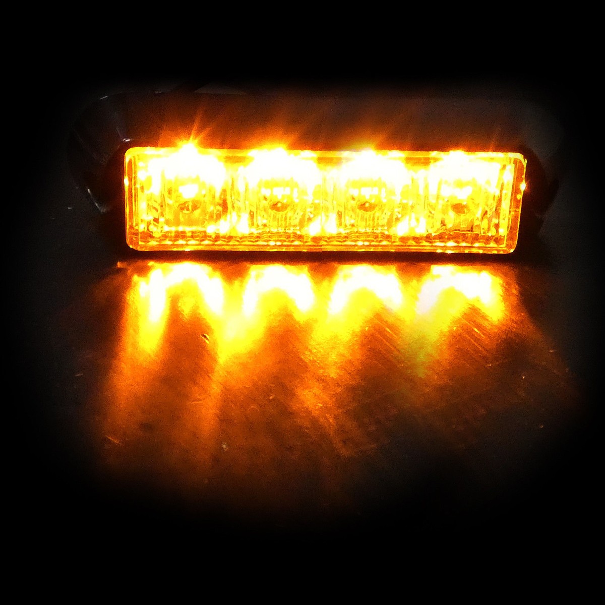 4 LED Strobo Lampeggiante Recupero Barra 12V Ambra Camion Faro - Foto 6