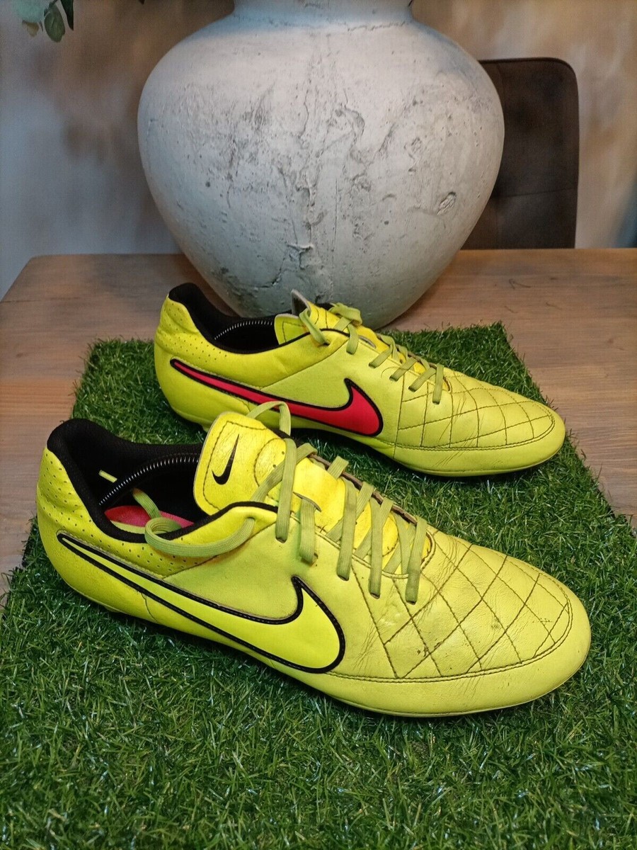 Nike Tiempo Genio Neon Yellow SG Football Boots Size UK 9.5 | eBay
