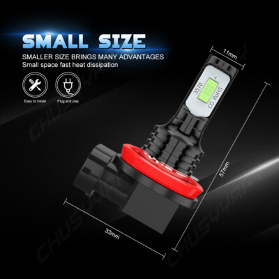 LED Headlight Conversion Kit – For Kawasaki Ninja ZX10R 2006-2010, H11 6000K White, 80W, IP68, Plug & Play