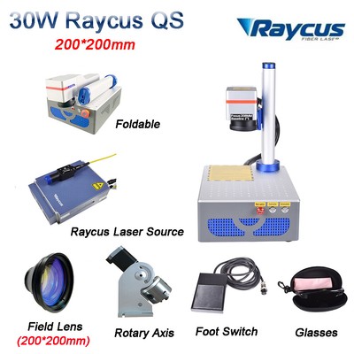 Raycus 30W 200*200mm Fiber Laser Marking Engraving Machine Ezcad 2 JCZ EU Stock