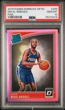 2018 Panini Donruss Optic #200 Mikal Bridges Pink Prizm Rookie RC /25 PSA 10