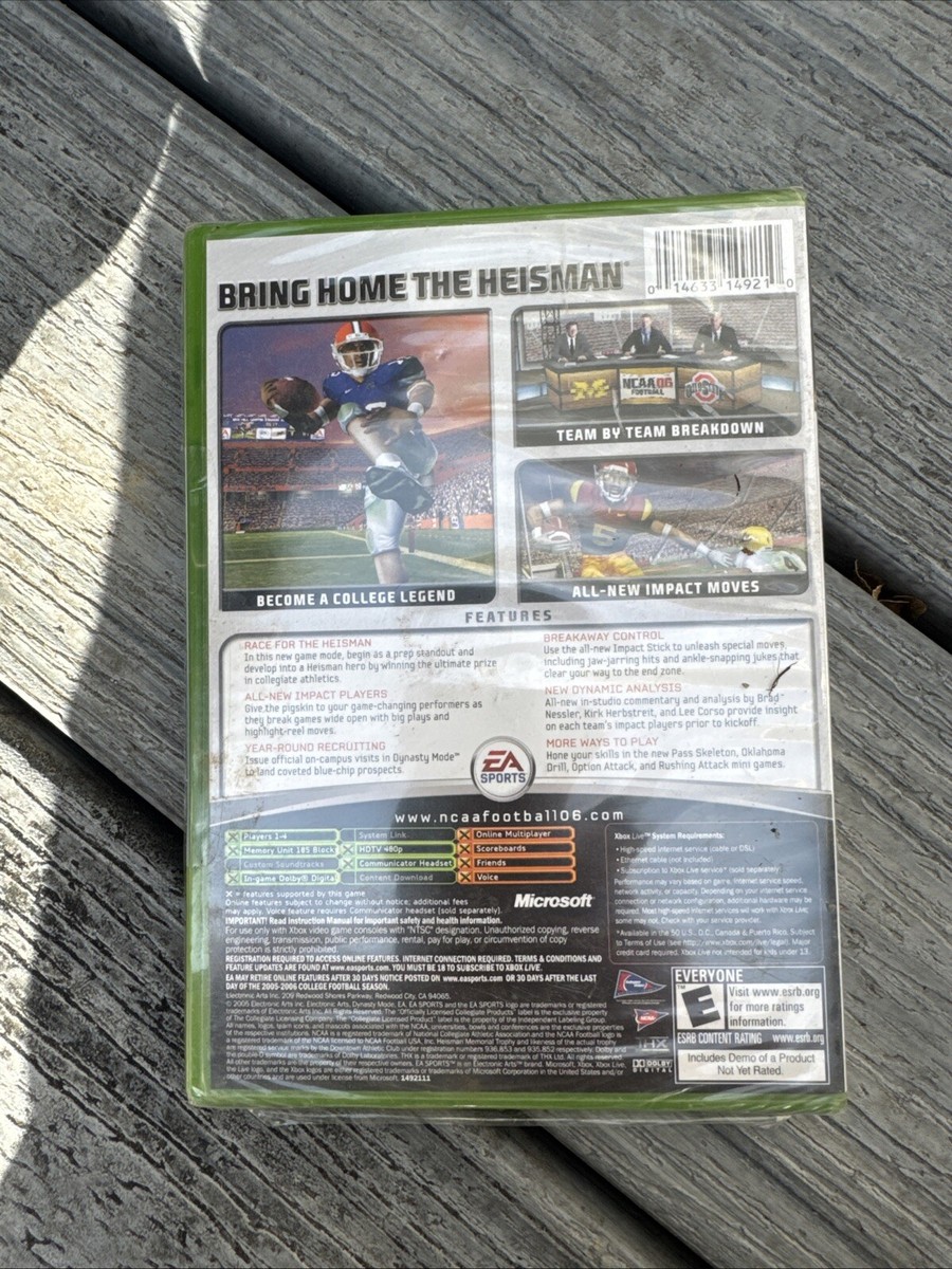 Xbox - xbox★NCAA FOOTBALL 06 海外版★箱付・説明書付・ソフト付 NCAA Football 06 N Xbox | Clarkade