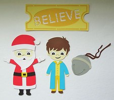 Polar Express Boy Ticket Believe Santa Bell Die Cut Scrapbook Embellishment