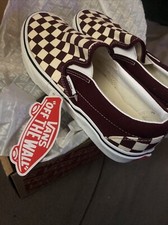 Vans Classic Slip-On VN0A4BV3KZO Checkerboard Port Royale/WHITE Men's 5/ WM 6.5