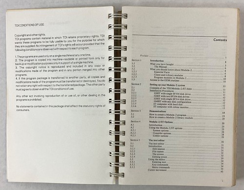 Modula-2 For Atari ST (TDI Software, 1986) User Manual Developer's Version - Afbeelding 8 van 11