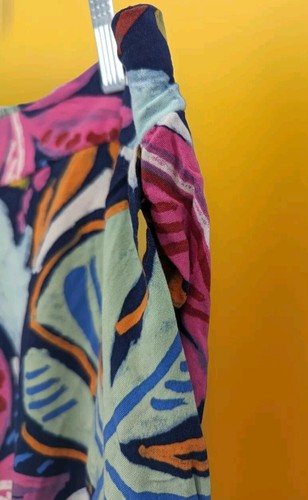TU Größe 18 Blumenmuster Gummizug Drapierung Hose Harem locker Crop bunt - Bild 6 von 7